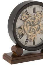 Horloge sur pied Mdf Or antique/Noir