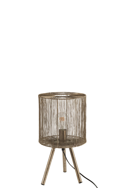 Lampe de table métal Antique Brown Small